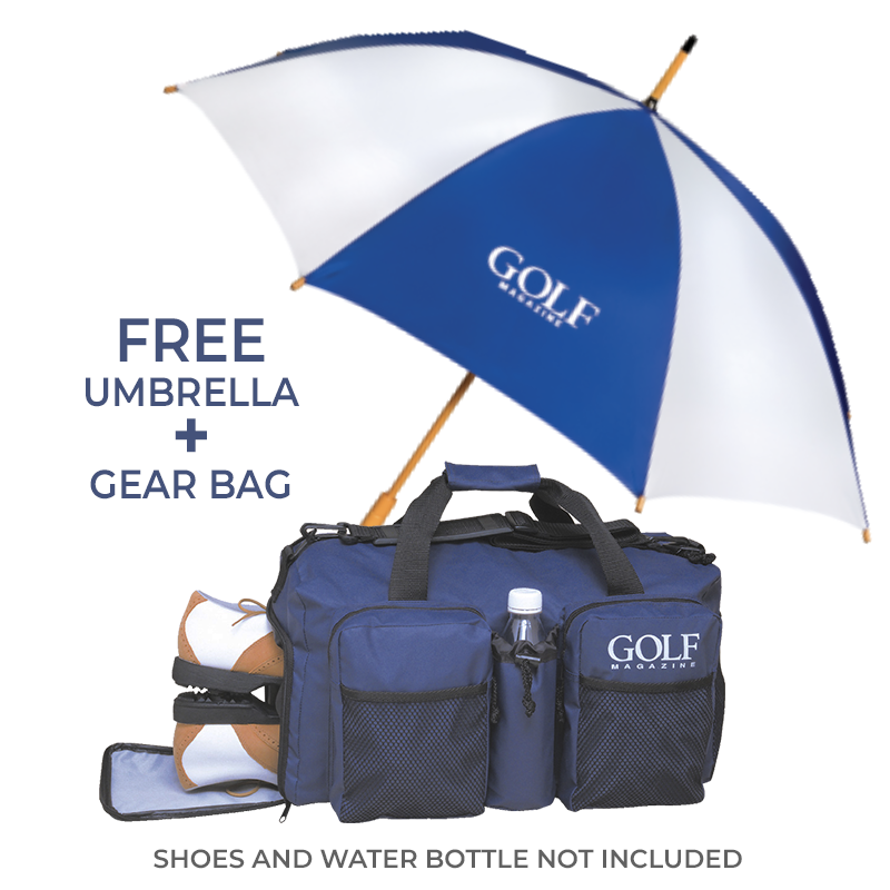 Golf Umbrella and Gear Bag