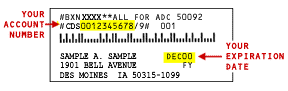 Account Number Label